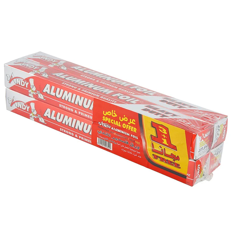 Elikagaiak biltzeko sukaldeko erroiluak aluminiozko papera